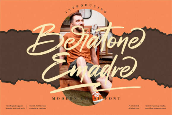 Beratone Emadre: A Flowing Script for Editorial Design