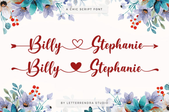 Billy Stephanie Font: Elevating Brand Identity with Delicate Script Typography
