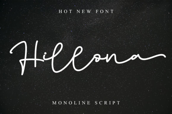 Hillona Script Font for Elegant Editorial Design