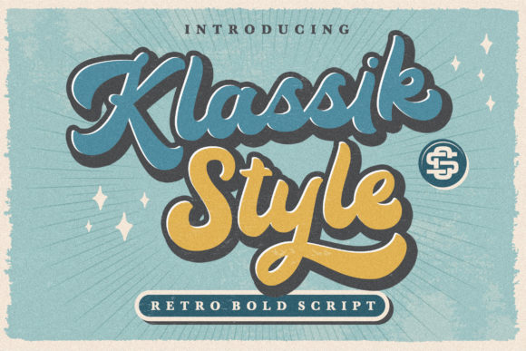 Klassik Style: The Retro Bold Script Font for Vintage Branding