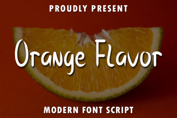 Orange Flavor Script Font for Handmade Branding