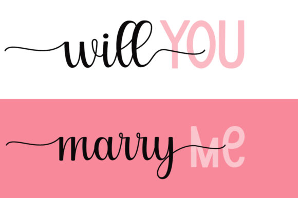 Will You Marry Me: The Perfect Script Handwritten Font for Romantic Crafts